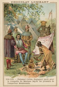 हर्नान कोर्टेस, स्पेनिश विजेता, एज़्टेक सम्राट मोंटेज़ुमा, मेक्सिको से उपहार, 1518-1519