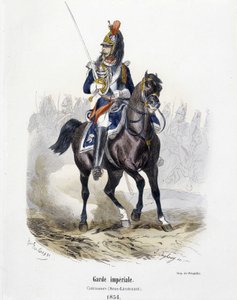 इंपीरियल गार्ड: 1854 में कुइरासियर्स - ए बार्बियर द्वारा "आर्मी हिस्ट्री" में द्वारा फ्रेंच स्कूल