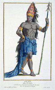 जीन, कांगो के राजा, पियरे डुफलोस (1742-1816) द्वारा उत्कीर्ण, 1780 (तांबे के टुकड़े) द्वारा फ्रेंच स्कूल
