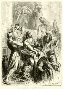 योशिय्याह के पास बाल के मंदिर (उत्कीर्णन) से निकाले गए खजाने हैं द्वारा फ्रेंच स्कूल