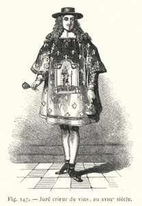 शपथ वाइन कैरियर, १८वीं सदी (उत्कीर्णन) द्वारा फ्रेंच स्कूल