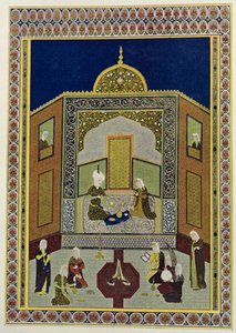 गुंबद के नीचे काडी परे-औ-पालतू, द अरेबियन नाइट्स के लिए चित्रण, 1895 (रंग उत्कीर्णन) द्वारा फ्रेंच स्कूल