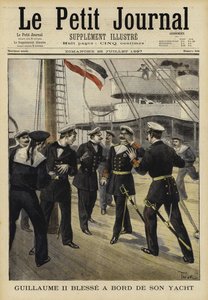 जर्मनी का कैसर विल्हेम II अपनी नौका, 1897 में घायल हो गया द्वारा फ्रेंच स्कूल