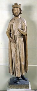 सेंट बाल्डेन-डेस-प्रेजिडेंट के अभय से किंग चाइल्डबर्ट I (497-558), c.1239-44 (चूना पत्थर) द्वारा फ्रेंच स्कूल