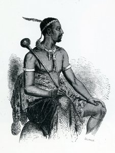 किंग मोशोशू I (c.1786-1870) 1833 (उत्कीर्णन) द्वारा फ्रेंच स्कूल