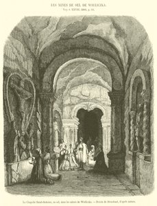 सेंट-एंटोनी चैपल, नमक में, Wieliczka (उत्कीर्णन) की खानों में द्वारा फ्रेंच स्कूल