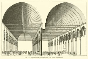 GrandSalle du Palais, Du Cerceau के उत्कीर्णन का फेस-उपमा द्वारा फ्रेंच स्कूल