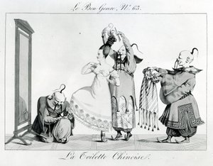 द गुड काइंड - द चाइनीज़ टॉयलेट, 1813 द्वारा फ्रेंच स्कूल