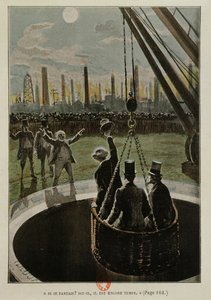 1865 में प्रकाशित जूल्स वर्ने (1828-1905) द्वारा पृथ्वी से चंद्रमा तक चंद्रमा के लिए छोड़ना द्वारा फ्रेंच स्कूल