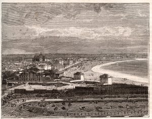 Les Sables d'Olonne (Les Sables d'Olonne) - VA माल्ट-ब्राउन द्वारा "द शानदार फ्रांस: भूगोल, इतिहास, सांख्यिकीय प्रशासन" में उत्कीर्णन। १८८४ द्वारा फ्रेंच स्कूल