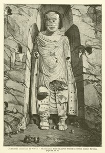 बामियान की विशाल मूर्तियाँ (उत्कीर्णन) द्वारा फ्रेंच स्कूल