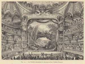 1789 में मज़ा किस्मों, अब थिएटर-फ़्रैंकैस (उत्कीर्णन) द्वारा फ्रेंच स्कूल