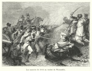 वीसेनफेल्स (उत्कीर्णन) की लड़ाई में 1813 की रचनाएँ द्वारा फ्रेंच स्कूल