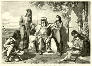 पुजारी भी लोगों के निर्देश के लिए जिम्मेदार थे (उत्कीर्णन) द्वारा फ्रेंच स्कूल