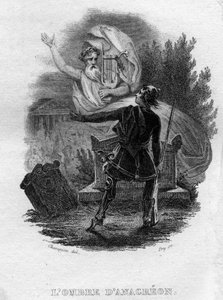 पियरे जीन डे बेरंगर (1780-1857), फ्रांसीसी कवि और गीतकार द्वारा "" ओयूवर्स पूर्ण "" (1834) में ल'ओम्ब्रे डी'एनाक्रेन चैनसन डी बेरंगर। द्वारा फ्रेंच स्कूल