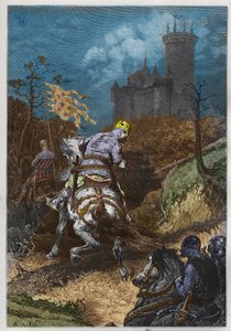 लुई VI ने कहा "" द फैट "" (1081 - 1137), ए। DE NEUVILLE - लुई द फैट ऑन ए एक्सपीडिशन उत्कीर्णन "" फ्रांस के इतिहास ने मेरे पोते को बताया "" - फ्रेंकोइस गुइज़ोट द्वारा - 1872-1876 द्वारा फ्रेंच स्कूल