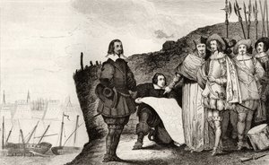 अक्टूबर 1628 में ला रोशेल की घेराबंदी में लुई तेरहवें (1602-43), कोलार्ट द्वारा &39;हिस्टायर डी फ्रांस&39; से प्रकाशित, c.1840 द्वारा फ्रेंच स्कूल