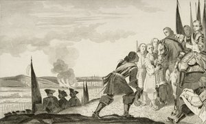 1745 में फोंटेनोई की लड़ाई में लुई XV (1710-74), कोलार्ट द्वारा &39;हिस्टीर डी फ्रांस&39; से, c.1840 (उत्कीर्णन) द्वारा फ्रेंच स्कूल
