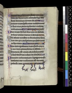 MS 300 f.68r, फ्रांस के पेरिस के इसाबेला के Psalter और घंटे से फोलियो, c.1265-70 द्वारा फ्रेंच स्कूल