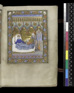 MS 300 f.IVr, फ्रांस, पेरिस के साल्टर एंड ऑवर्स ऑफ इसाबेला से फोलियो, c.1265-70 (चर्मपत्र पर कलम और स्याही और तापमान) द्वारा फ्रेंच स्कूल