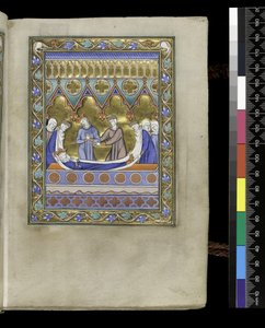 MS 300 f.VIr, डेविड का दफन, फ्रांस के इसाबेला के स्तोत्र और घंटे से, पेरिस, c.1265-70 (चर्मपत्र पर कलम और स्याही और तापमान) द्वारा फ्रेंच स्कूल