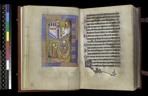 MS 300 f.XIII-1r, फ्रांस, पेरिस के इसाबेला के स्तोत्र और घंटे से, c.1265-70 (चर्मपत्र पर कलम और स्याही और तापमान) द्वारा फ्रेंच स्कूल
