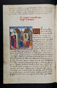 एमएस हंटर 252 075v पेज हंड्रेड न्यूज से, c.1461-62 द्वारा फ्रेंच स्कूल
