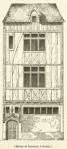 Maison de Jouvenet, रूएन में (उत्कीर्णन) द्वारा फ्रेंच स्कूल