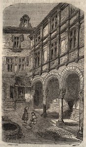 Maison dit d'Agnes Sorel ou Hotel Euverte-Hette (1524) एक ऑरलियन्स - विक्टर ड्यूरुय (1811-1894) द्वारा "हिस्टोइरे डी फ्रांस" में उत्कीर्णन - 1882 द्वारा फ्रेंच स्कूल