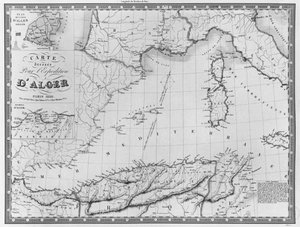 अल्जीयर्स अभियान, 1830 के लिए नक्शा तैयार किया गया