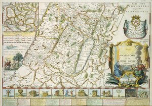 पुराने नियम के पवित्र भूमि का नक्शा मॉन्स l&39;bbe de la Grive, 1772 द्वारा