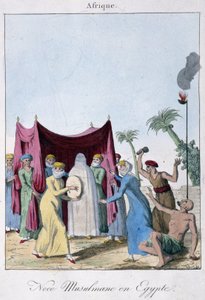 मिस्र में मुस्लिम विवाह - "" लोगों के मोरे और रीति-रिवाज ", एड। होक्वार्ट, पेरिस द्वारा फ्रेंच स्कूल