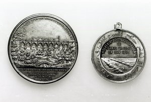 स्वेज नहर, 1869 (धातु) के उद्घाटन के लिए पदक द्वारा फ्रेंच स्कूल
