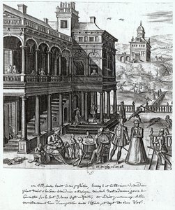 मिशेल डी नोस्ट्राडेम (1503-66) को कैथरीन डी मेडिसी के सात बच्चों (1519-89) और हेनरी द्वितीय (1519-59) 1548 के भाग्य पर परामर्श दिया जा रहा है द्वारा फ्रेंच स्कूल