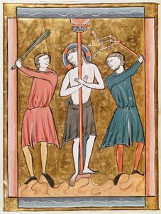 मिस 3016 fol.17v फ्लैगेलेशन, सोसिएटर से पेरिस अस द्वारा फ्रेंच स्कूल