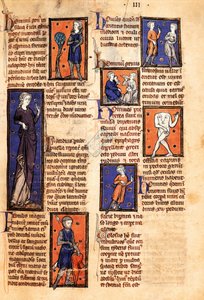 Ms 320 Fol.46r मॉन्स्टर्स, 'द नेचर ऑफ थिंग्स' द्वारा थॉमस वैन कैंटिम्प्रे (1201-72) (वेल्लम पर) द्वारा फ्रेंच स्कूल