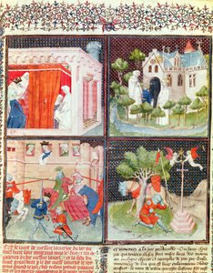 सुश्री 3479 fol.1 लिवरेल डे मेसिर लैंसलेट डू ला से लांसलॉट की कहानी और पवित्र कंघी बनानेवाले की रेती की कहानी (देखें 178930 द्वारा फ्रेंच स्कूल