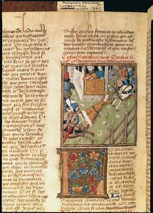 सुश्री 622 fol.221v Des Hommes Illustres से ब्रांहिल्डा की यातना, c.1460