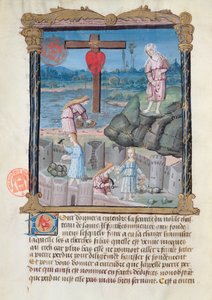 सुश्री 978 fol.31 महल का निर्माण, गेब्रियल डे बोरबोन द्वारा बिछाए गए लोगों के उपयोग के लिए एक आध्यात्मिक ग्रंथ से चित्रण द्वारा फ्रेंच स्कूल