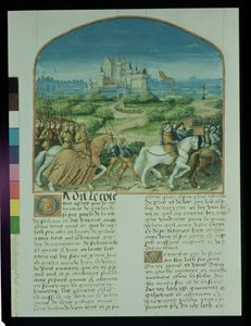 रॉबर्ट डी बोरन द्वारा मर्लिन की कहानी से सुश्री फ्रा 91 फोल.81v पेज, c.1482-89 द्वारा फ्रेंच स्कूल