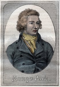 मुंगो पार्क, स्कॉटिश खोजकर्ता - मुंगो पार्क का पोर्ट्रेट (1771-1806), स्कॉटिश खोजकर्ता - "18वीं सदी के महान नाविक" से चित्रण द्वारा फ्रेंच स्कूल