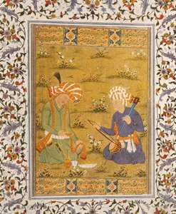 संगीतकार, द अरेबियन नाइट्स के लिए चित्रण, 1895 (रंग उत्कीर्णन) द्वारा फ्रेंच स्कूल