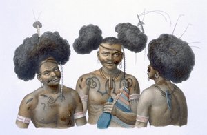 न्यू गिनी के मूल निवासी, 1826 द्वारा फ्रेंच स्कूल