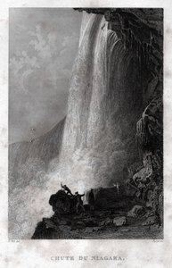 नायग्रा फॉल्स। (उत्कीर्णन, सीए। 1860) द्वारा फ्रेंच स्कूल