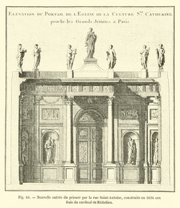 सेंट एंटोनी स्ट्रीट द्वारा प्राथमिकता का नया प्रवेश, 1634 में कार्डिनल रिचल्यू की कीमत पर बनाया गया था द्वारा फ्रेंच स्कूल