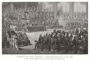 5 मई 1789 को वर्सेट्स जनरल का उद्घाटन, वर्साय द्वारा फ्रेंच स्कूल