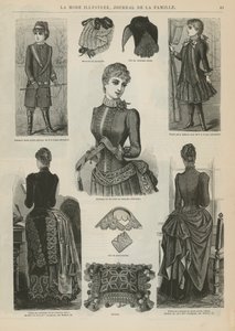 पेज ला मोड इलस्ट्र्री से, 1885 द्वारा फ्रेंच स्कूल