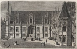 रूएन का कोर्टहाउस - विक्टर ड्यूरुय (1811-1894) द्वारा "हिस्टोइरे डी फ्रांस" में उत्कीर्णन - 1882 द्वारा फ्रेंच स्कूल