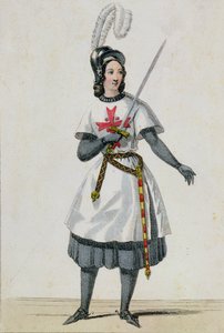 पॉलिन गार्सिया-वियार्डॉट (1821-1910) थिएटर इचियन, पेरिस में गियोकचिनो रोसिनी (1792-1868) द्वारा ओपेरा में तन्क्रेदी की भूमिका में द्वारा फ्रेंच स्कूल