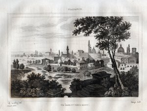 Piacenza - Plaisance - M. de Norvins, Ch द्वारा "" सुरम्य इटली "" से उत्कीर्णन। नोडियर 1834-1836। द्वारा फ्रेंच स्कूल
